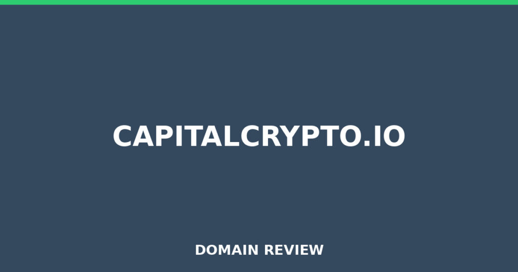 CAPITALCRYPTO.IO review 2026 - Domain review placeholder image for capitalcrypto.io
