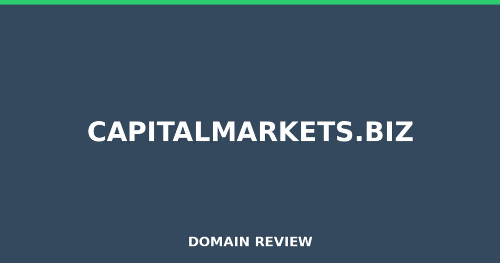 CAPITALMARKETS.BIZ review 2026 - Domain review placeholder image for capitalmarkets.biz