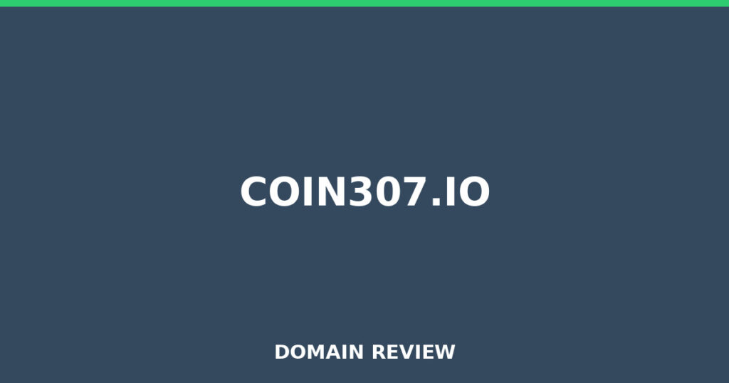 COIN307.IO review 2026 - Domain review placeholder image for coin307.io