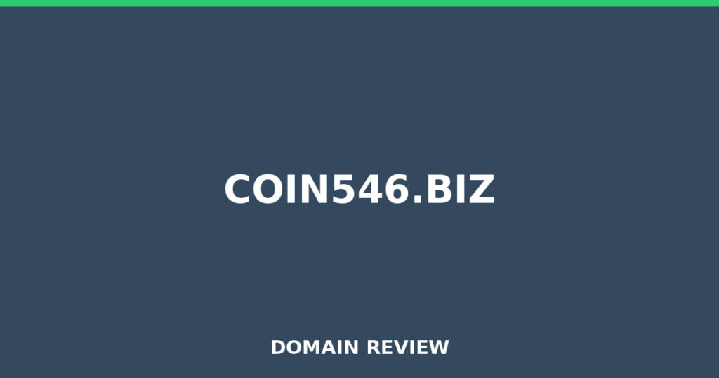 COIN546.BIZ review 2026 - Domain review placeholder image for coin546.biz