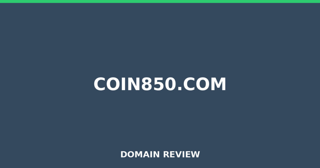 COIN850.COM review 2026 - Domain review placeholder image for coin850.com