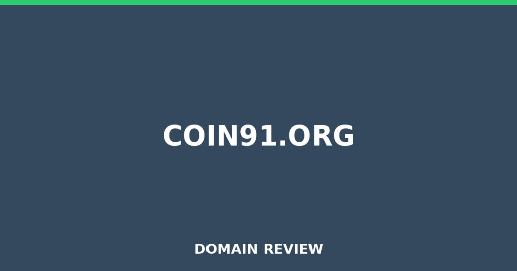 COIN91.ORG review 2026 - Domain review placeholder image for coin91.org