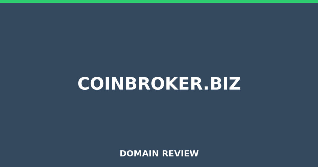 COINBROKER.BIZ review 2026 - Domain review placeholder image for coinbroker.biz