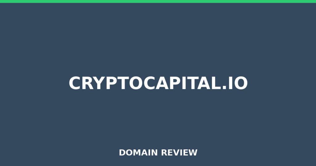 CRYPTOCAPITAL.IO review 2026 - Domain review placeholder image for cryptocapital.io