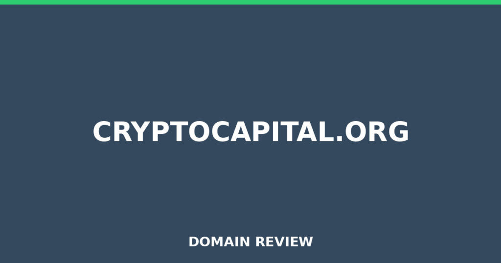 CRYPTOCAPITAL.ORG review 2026 - Domain review placeholder image for cryptocapital.org