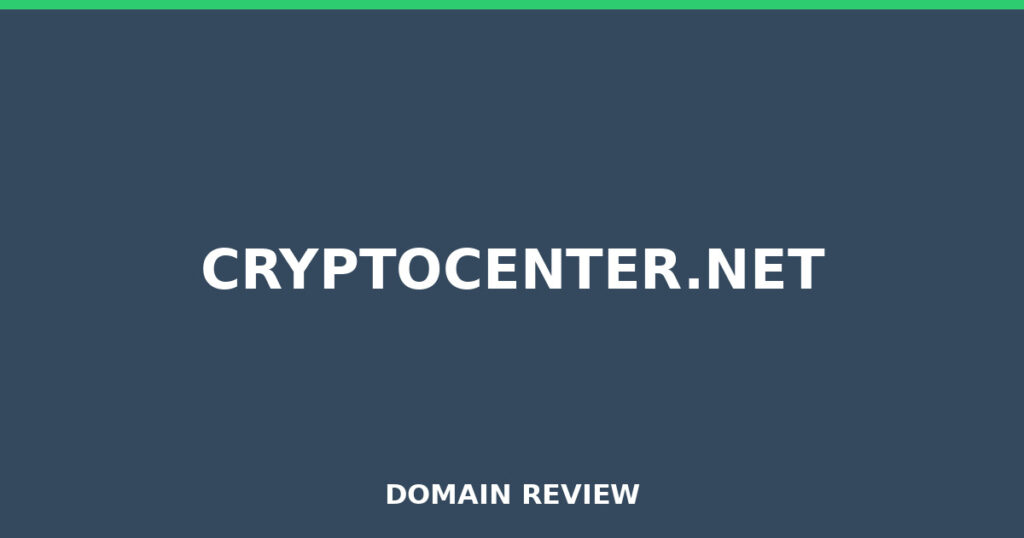 CRYPTOCENTER.NET review 2026 - Domain review placeholder image for cryptocenter.net