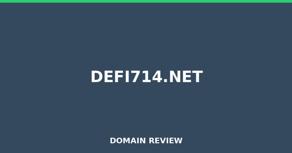 DEFI714.NET review 2026 - Domain review placeholder image for defi714.net