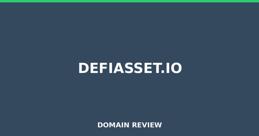 DEFIASSET.IO review 2026 - Domain review placeholder image for defiasset.io