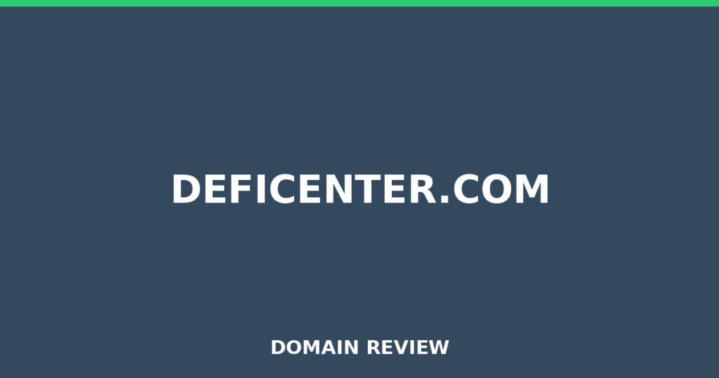 DEFICENTER.COM review 2026 - Domain review placeholder image for deficenter.com