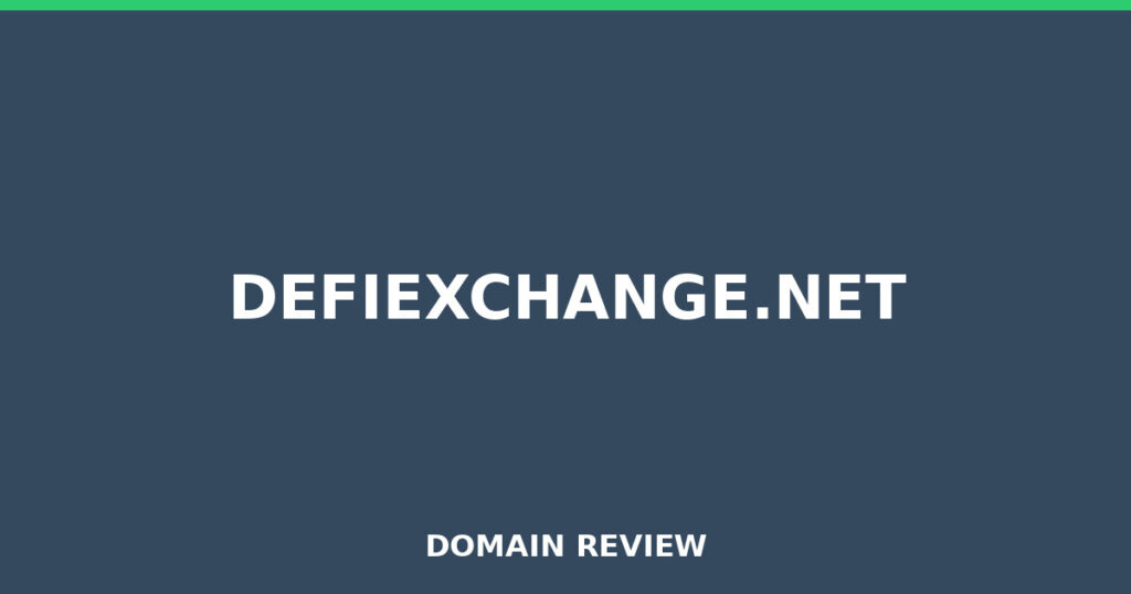 DEFIEXCHANGE.NET review 2026 - Domain review placeholder image for defiexchange.net