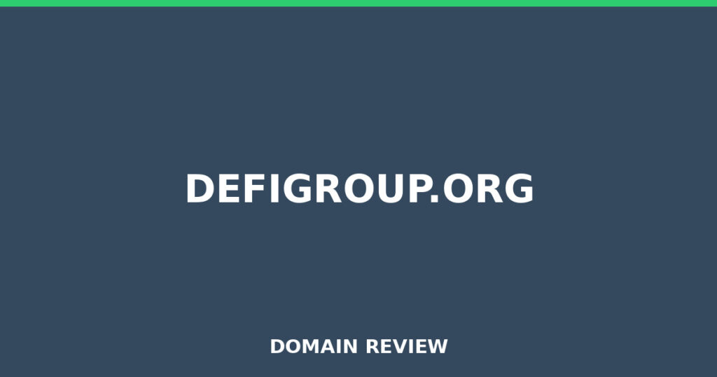DEFIGROUP.ORG review 2026 - Domain review placeholder image for defigroup.org