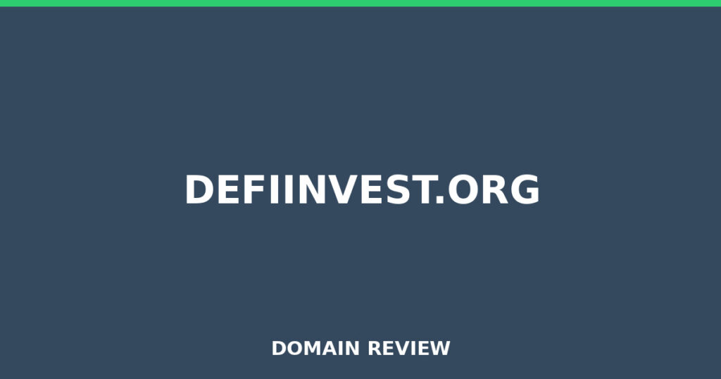 DEFIINVEST.ORG review 2026 - Domain review placeholder image for defiinvest.org