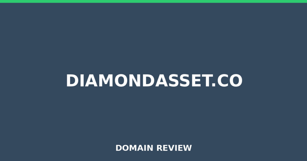 DIAMONDASSET.CO review 2026 - Domain review placeholder image for diamondasset.co