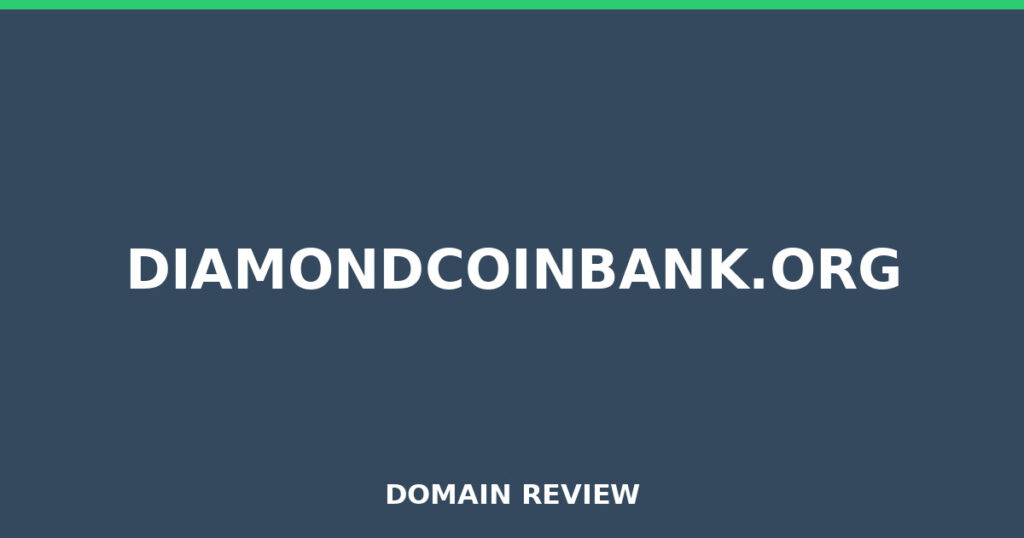 DIAMONDCOINBANK.ORG review 2026 - Domain review placeholder image for diamondcoinbank.org