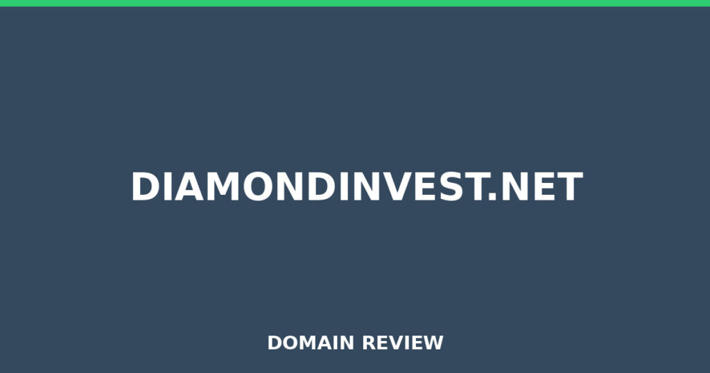DIAMONDINVEST.NET review 2026 - Domain review placeholder image for diamondinvest.net