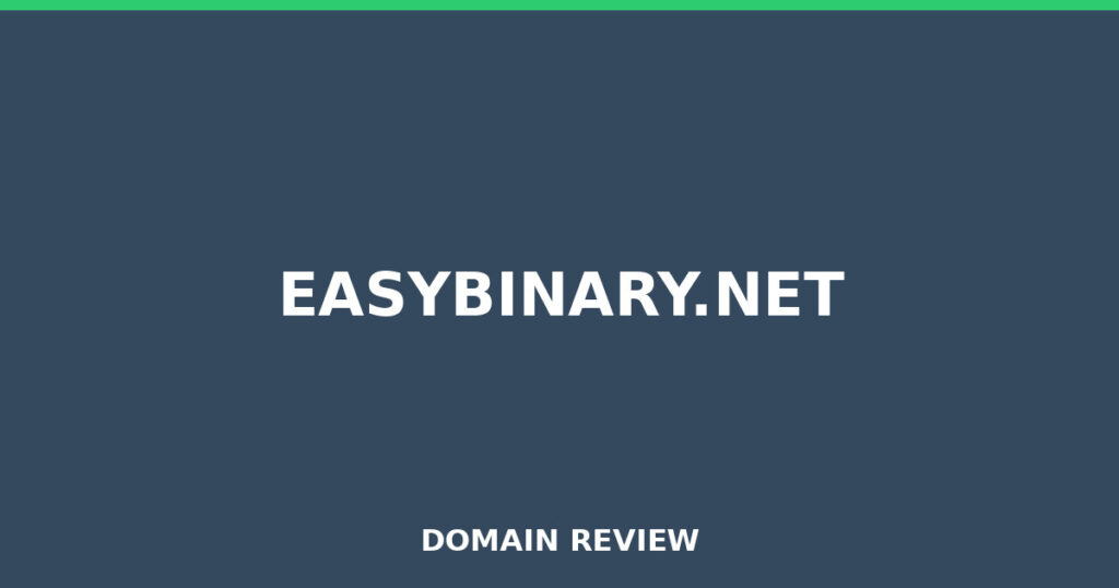 EASYBINARY.NET review 2026 - Domain review placeholder image for easybinary.net