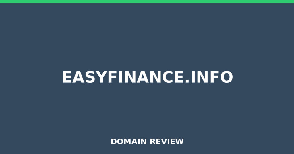 EASYFINANCE.INFO review 2026 - Domain review placeholder image for easyfinance.info