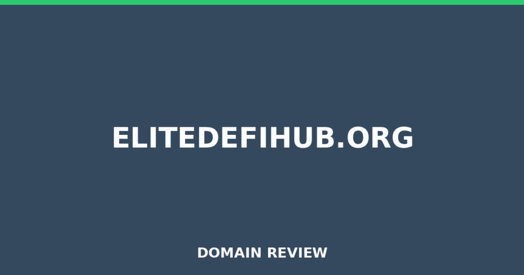 ELITEDEFIHUB.ORG review 2026 - Domain review placeholder image for elitedefihub.org