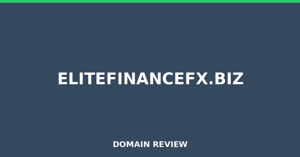 ELITEFINANCEFX.BIZ review 2026 - Domain review placeholder image for elitefinancefx.biz