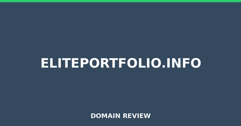 ELITEPORTFOLIO.INFO review 2026 - Domain review placeholder image for eliteportfolio.info