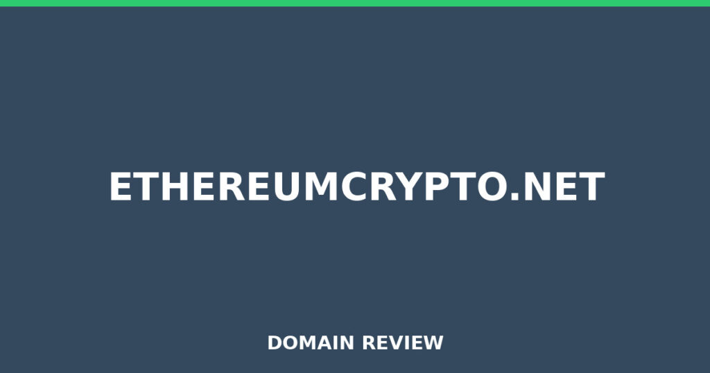 ETHEREUMCRYPTO.NET review 2026 - Domain review placeholder image for ethereumcrypto.net
