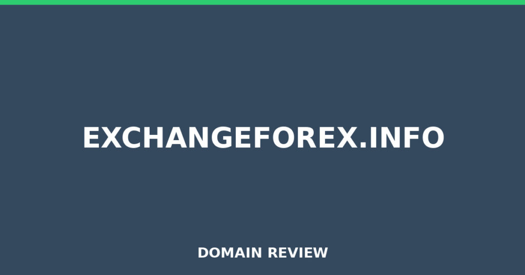 EXCHANGEFOREX.INFO review 2026 - Domain review placeholder image for exchangeforex.info