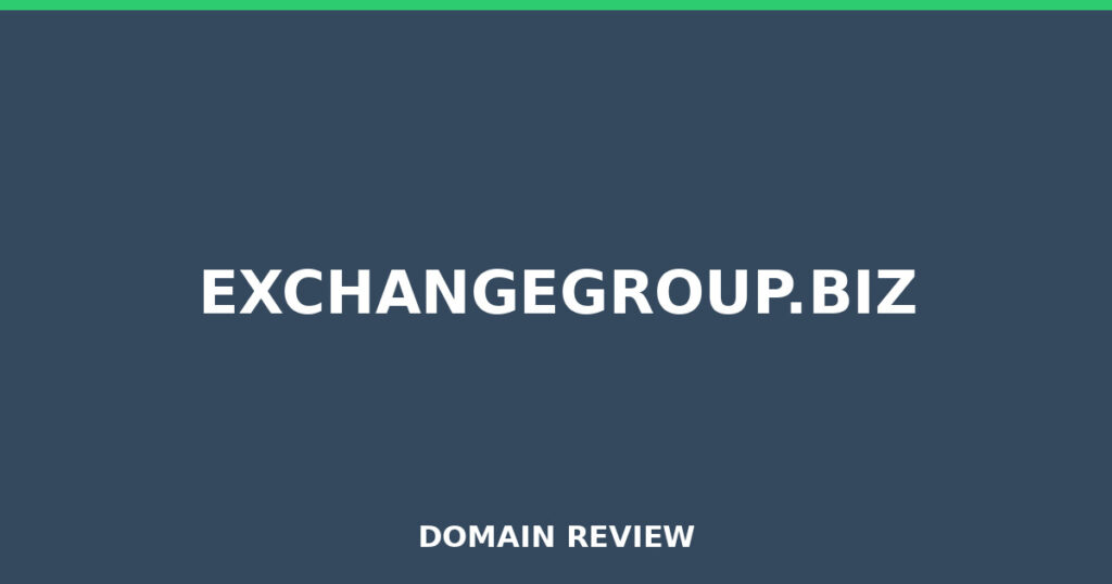EXCHANGEGROUP.BIZ-Rezension 2026 – Platzhalterbild für die Domain-Rezension für Exchangegroup.biz