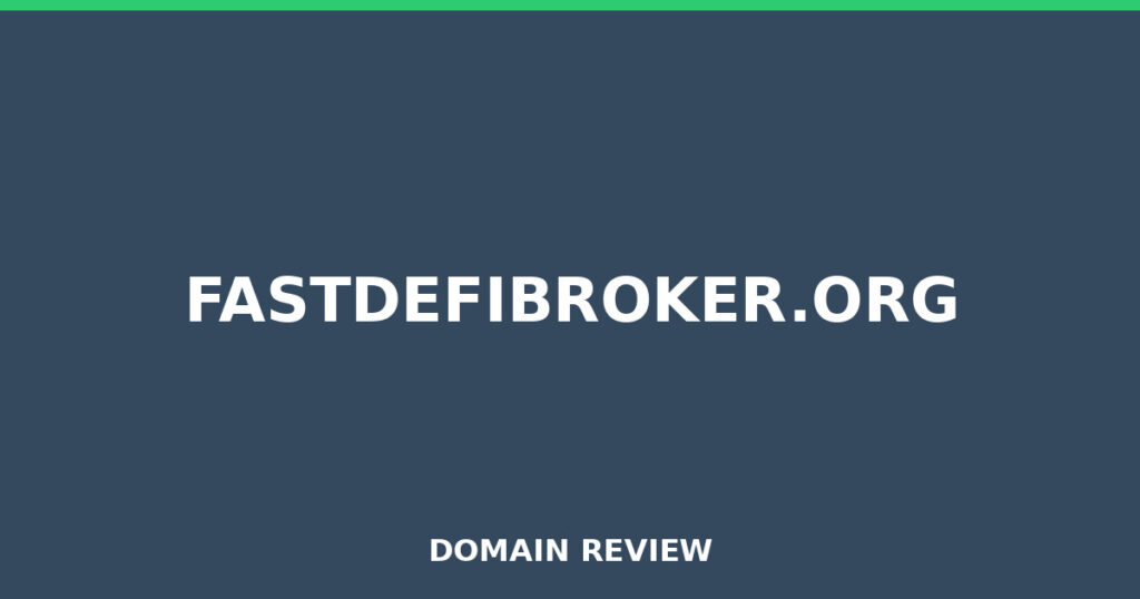 FASTDEFIBROKER.ORG review 2026 - Domain review placeholder image for fastdefibroker.org