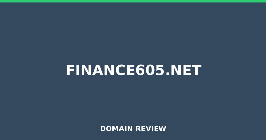FINANCE605.NET review 2026 - Domain review placeholder image for finance605.net