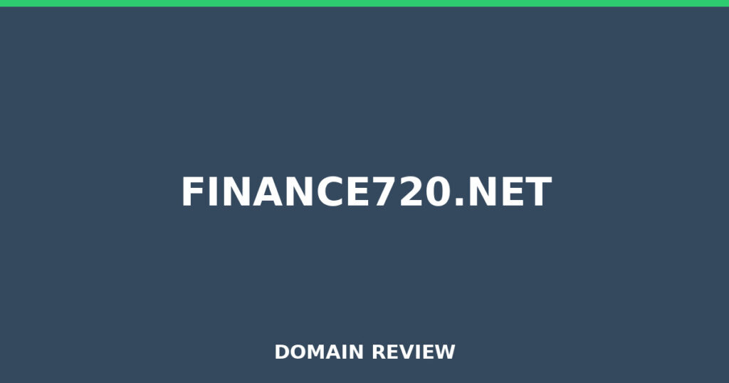 FINANCE720.NET review 2026 - Domain review placeholder image for finance720.net