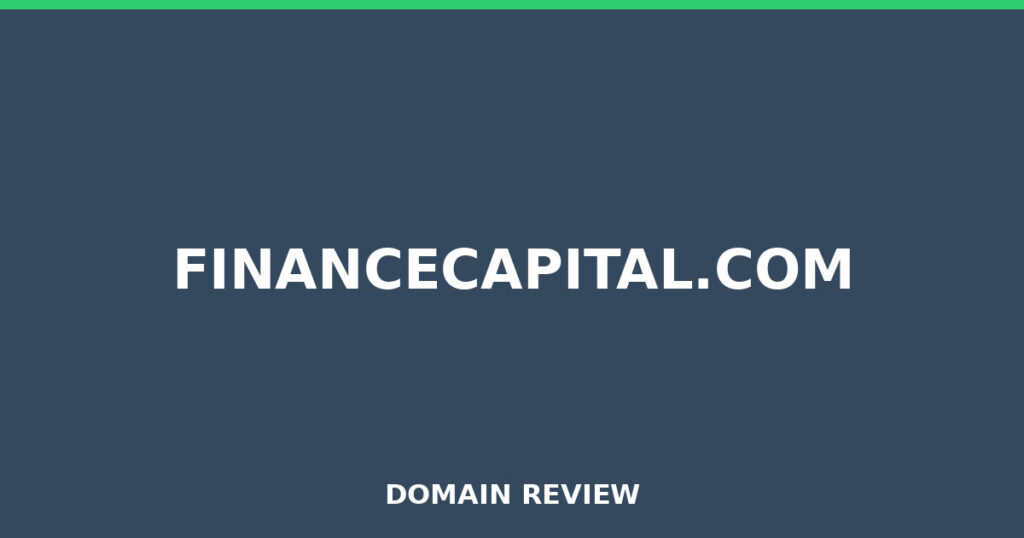 FINANCECAPITAL.COM review 2026 - Domain review placeholder image for financecapital.com