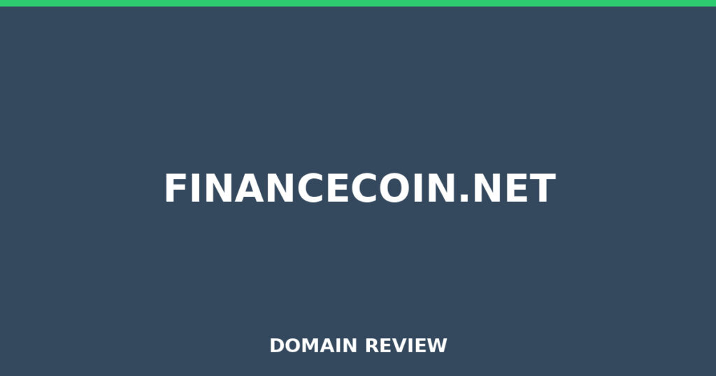 FINANCECOIN.NET review 2026 - Domain review placeholder image for financecoin.net