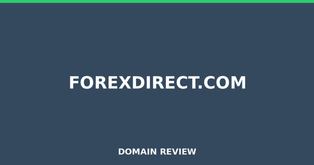 FOREXDIRECT.COM review 2026 - Domain review placeholder image for forexdirect.com