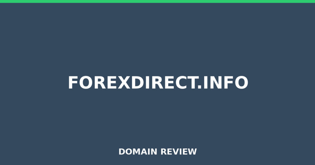FOREXDIRECT.INFO review 2026 - Domain review placeholder image for forexdirect.info