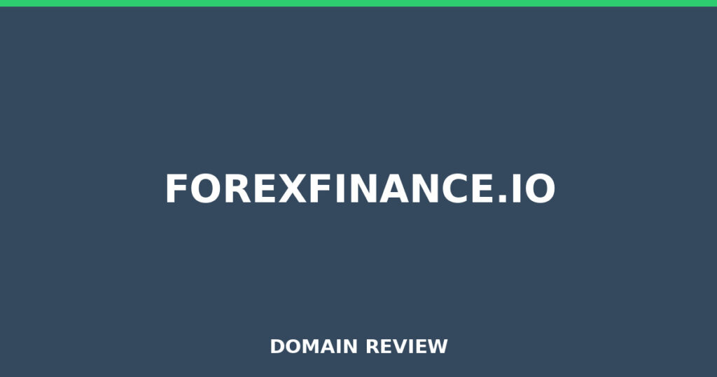 FOREXFINANCE.IO review 2026 - Domain review placeholder image for forexfinance.io