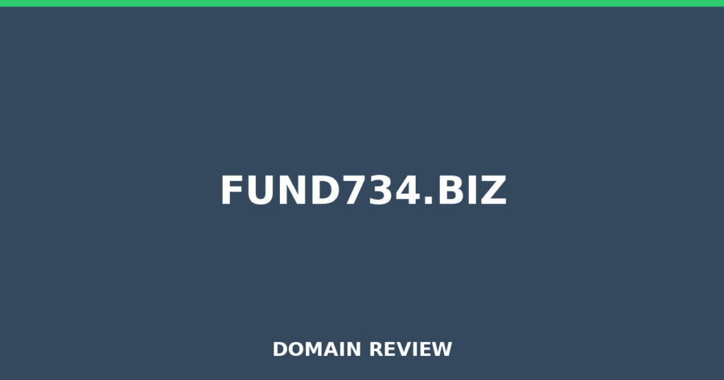 FUND734.BIZ review 2026 - Domain review placeholder image for fund734.biz