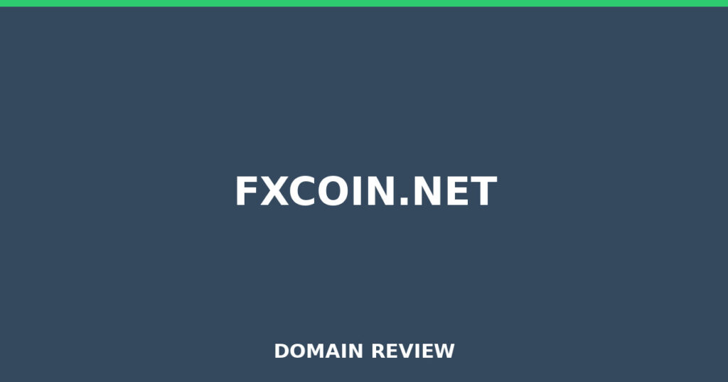 FXCOIN.NET review 2026 - Domain review placeholder image for fxcoin.net