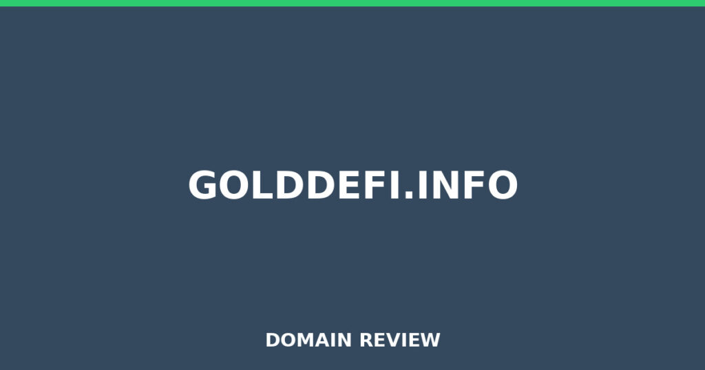 GOLDDEFI.INFO review 2026 - Domain review placeholder image for golddefi.info