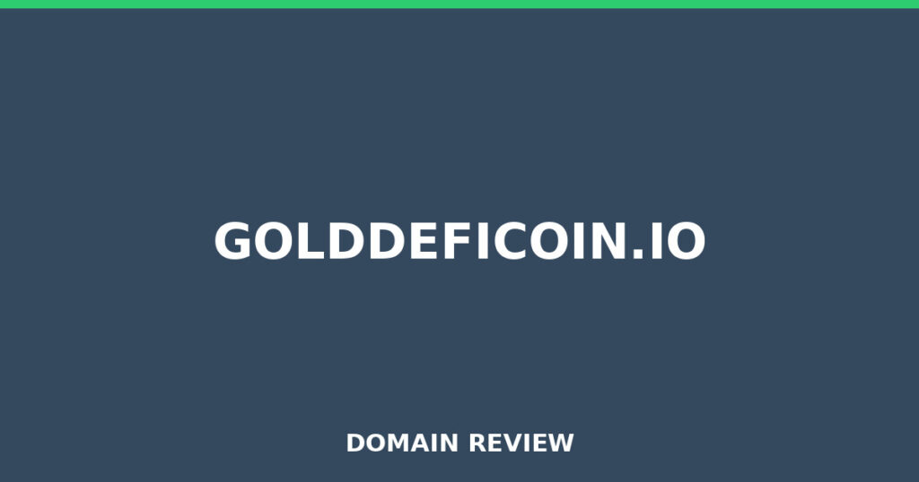 GOLDDEFICOIN.IO review 2026 - Domain review placeholder image for golddeficoin.io