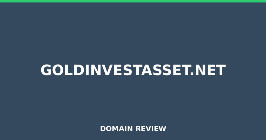 GOLDINVESTASSET.NET review 2026 - Domain review placeholder image for goldinvestasset.net