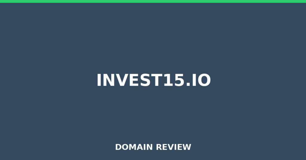 INVEST15.IO-Rezension 2026 – Platzhalterbild für die Domain-Rezension für invest15.io