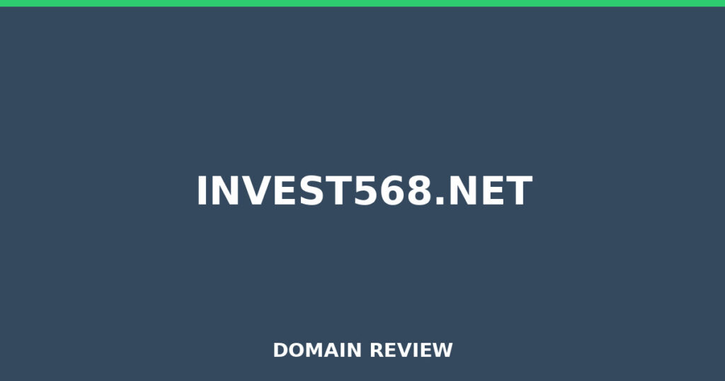 INVEST568.NET review 2026 - Domain review placeholder image for invest568.net