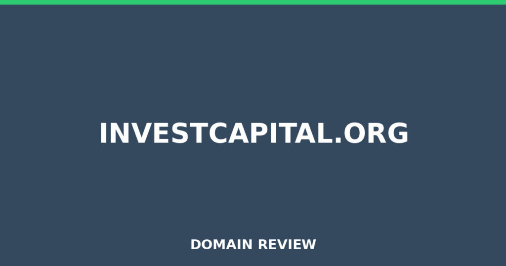 INVESTCAPITAL.ORG review 2026 - Domain review placeholder image for investcapital.org