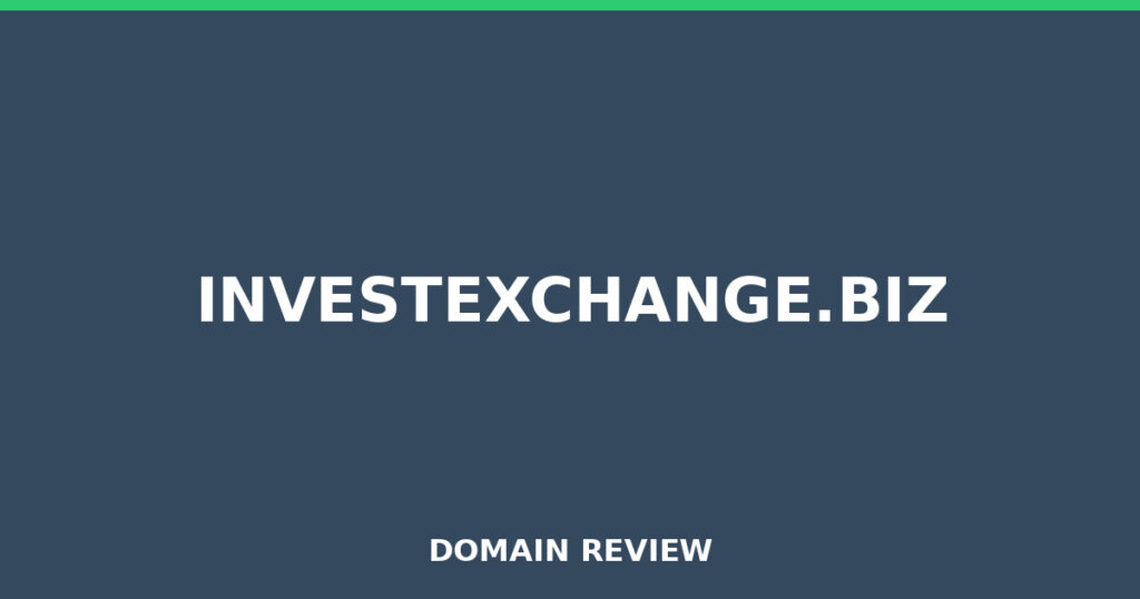INVESTEXCHANGE.BIZ review 2026 - Domain review placeholder image for investexchange.biz