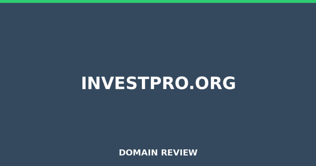 INVESTPRO.ORG review 2026 - Domain review placeholder image for investpro.org