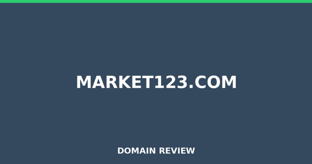 MARKET123.COM review 2026 - Domain review placeholder image for market123.com