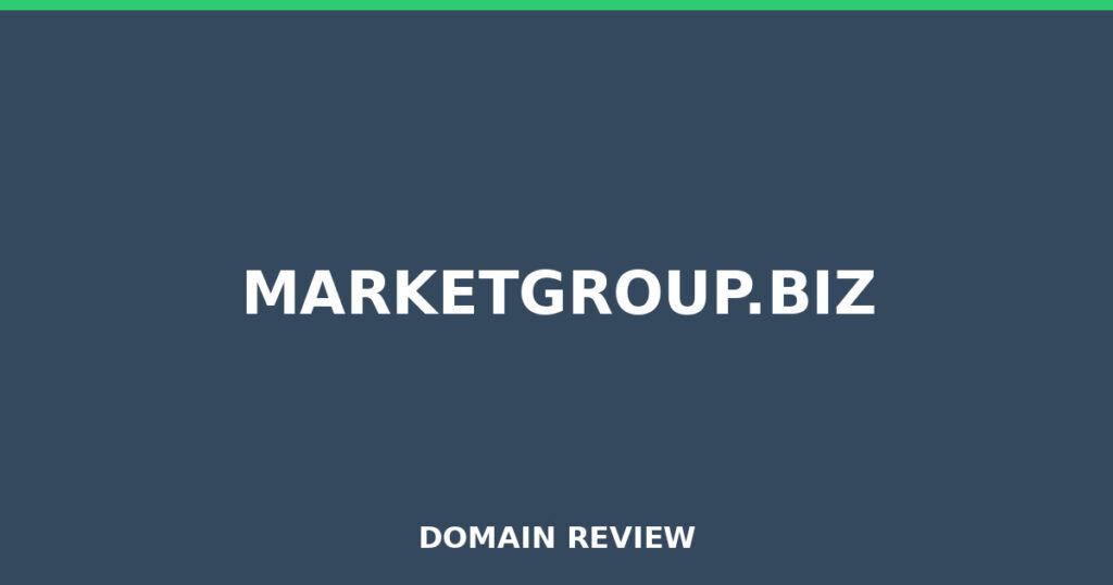 MARKETGROUP.BIZ review 2026 - Domain review placeholder image for marketgroup.biz