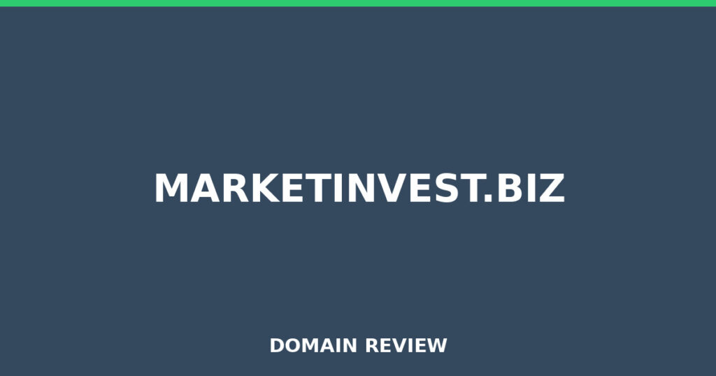 MARKETINVEST.BIZ review 2026 - Domain review placeholder image for marketinvest.biz
