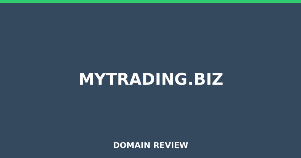 MYTRADING.BIZ review 2026 - Domain review placeholder image for mytrading.biz