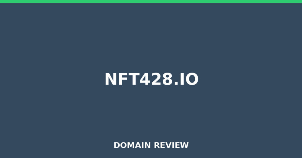 NFT428.IO review 2026 - Domain review placeholder image for nft428.io